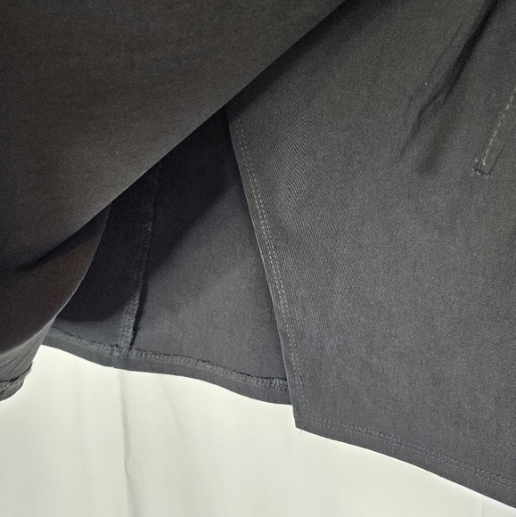 TOPSHOP black size 10 A-line miniskirt with slit and tie NWT - Picture 4 of 4